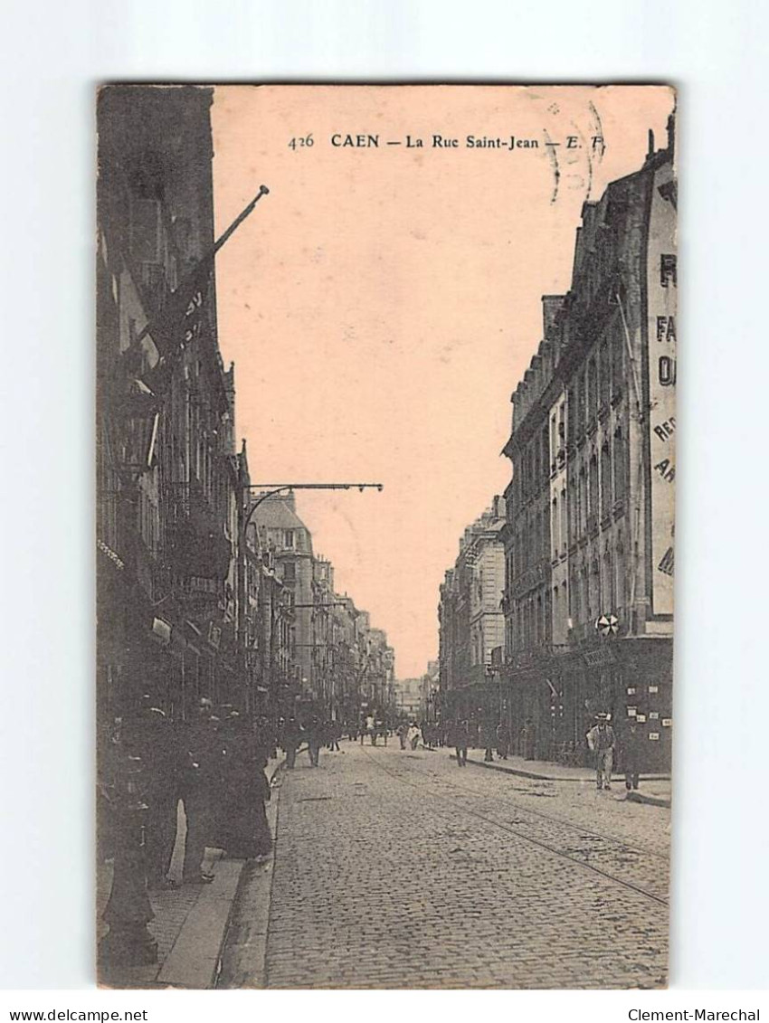 CAEN : La Rue Saint Jean - état - Caen