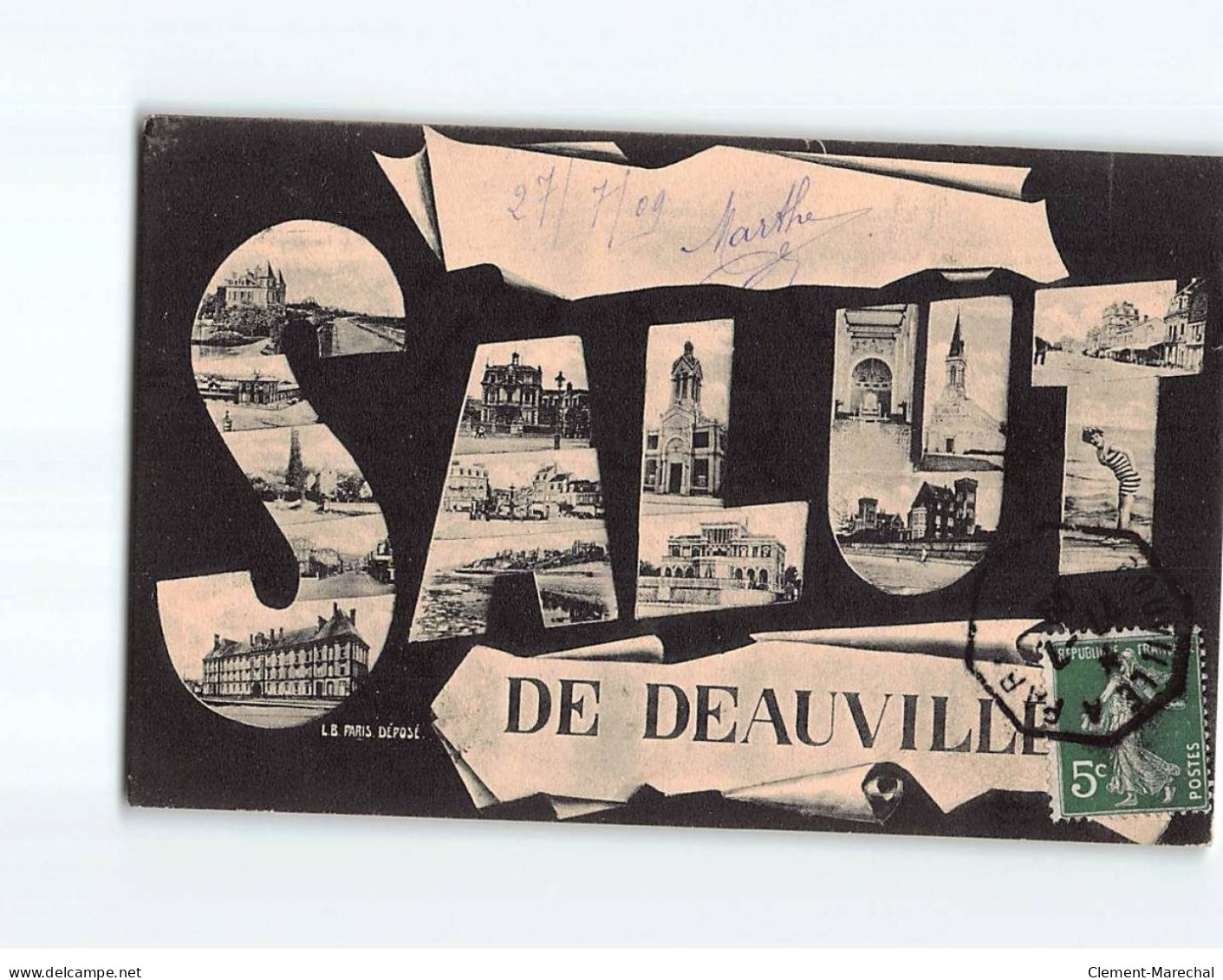 DEAUVILLE : Carte Souvenir - état - Deauville