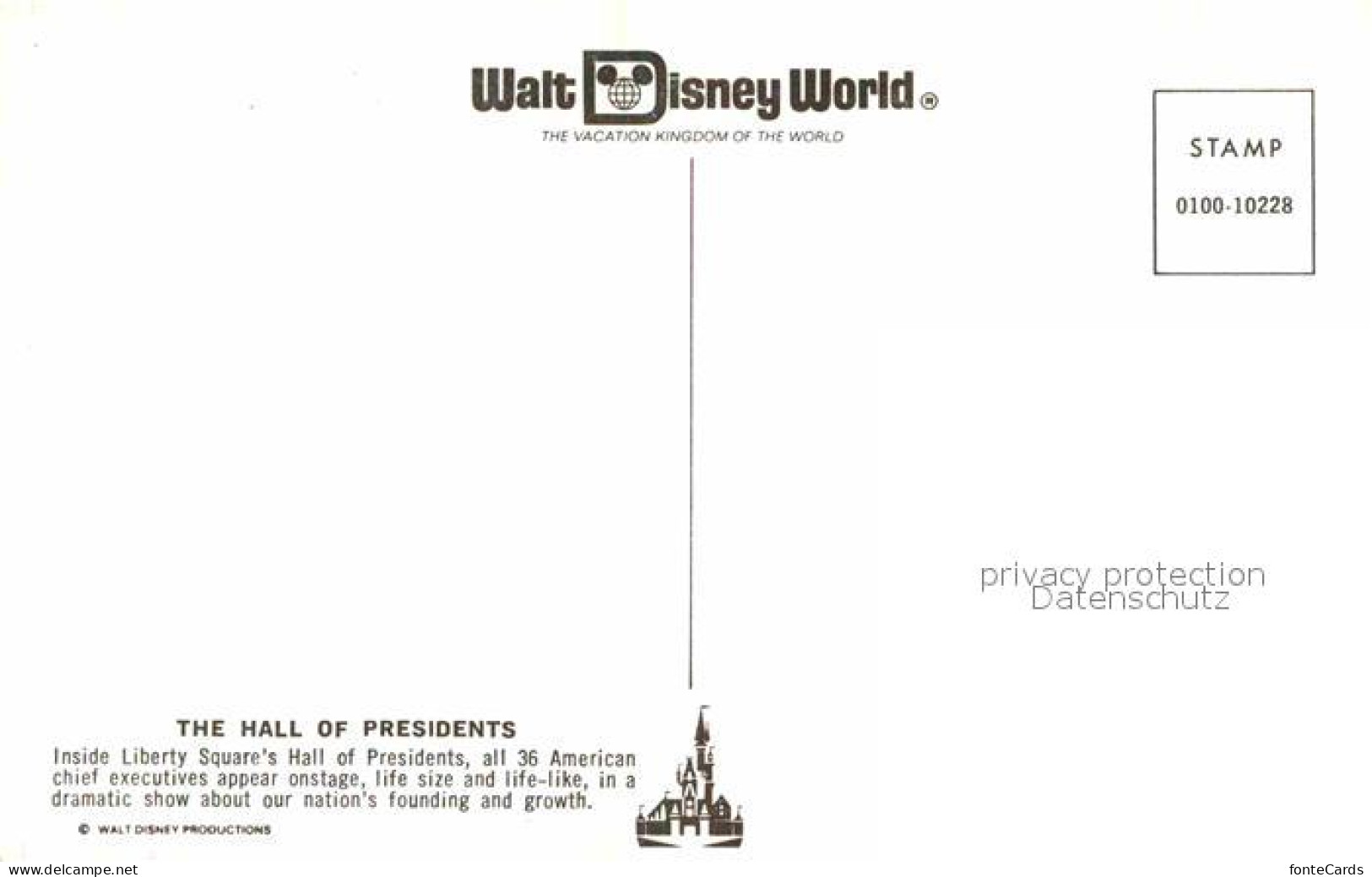 72633984 Walt_Disney_World The Hall Of Presidents - Andere & Zonder Classificatie