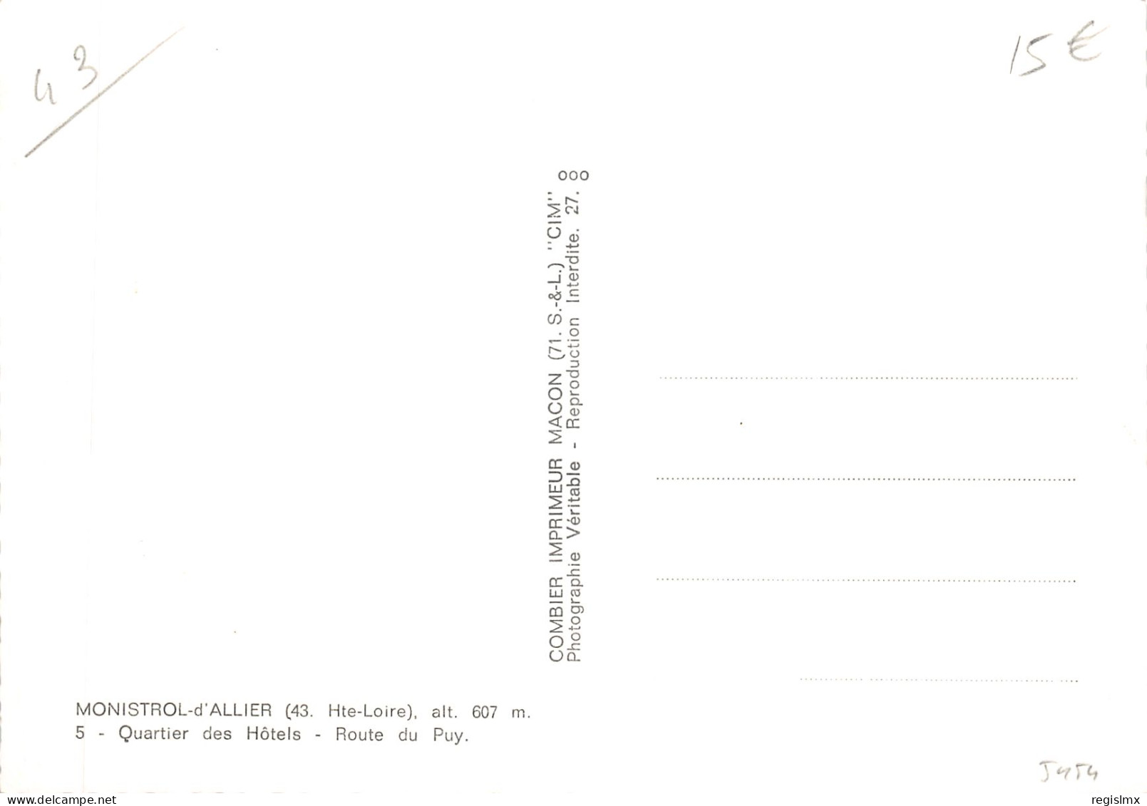 43-MONISTROL D ALLIER-N°T570-B/0349 - Andere & Zonder Classificatie