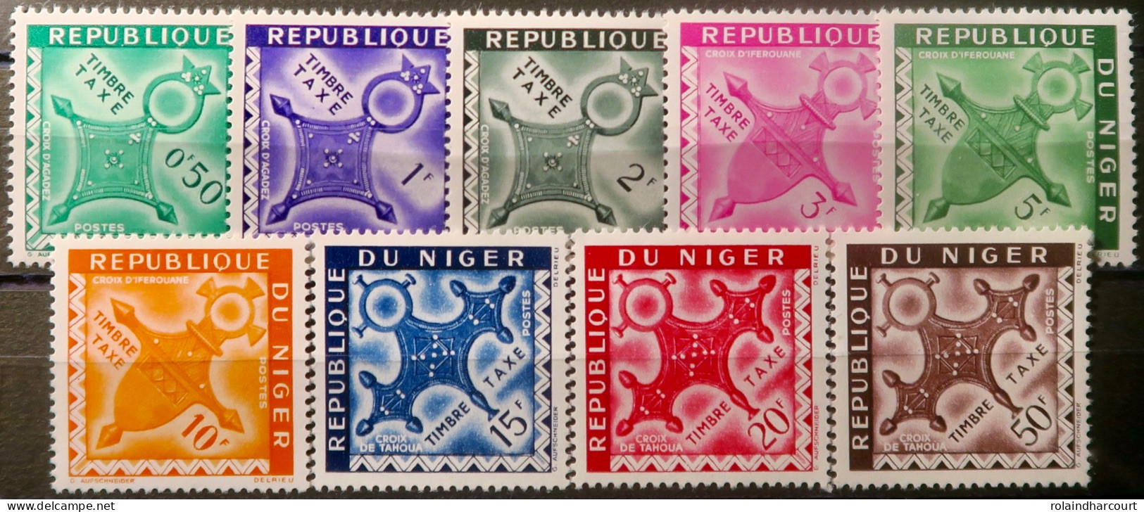 LP3844/2276 - NIGER - 1962 - TIMBRES TAXE - SERIE COMPLETE - N°22 à 30 NEUFS* - Níger (1960-...)