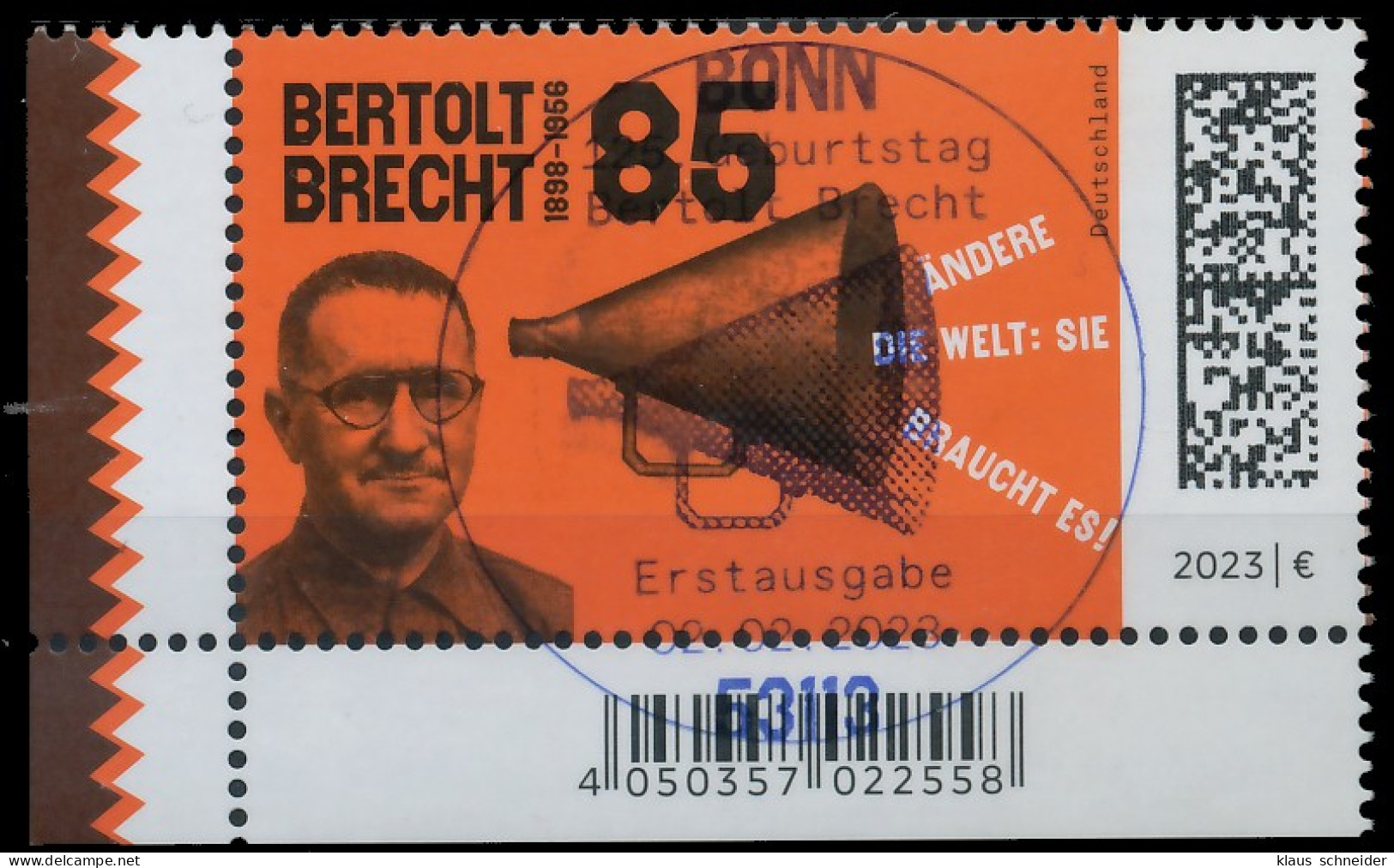 BRD BUND 2023 Nr 3749 ESST Zentrisch Gestempelt ECKE-ULI X59A106 - Used Stamps