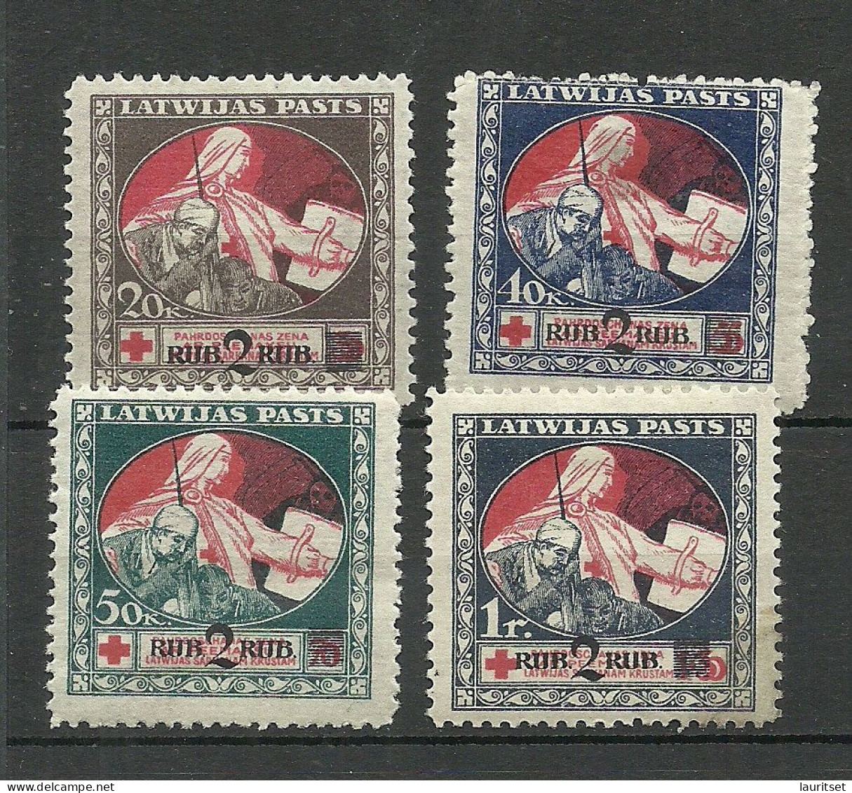 LATVIA Lettland 1921 Michel 65 - 68 Z * - Lettland