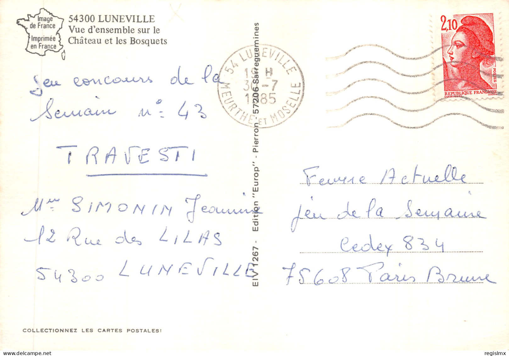 54-LUNEVILLE-N°T571-A/0251 - Luneville