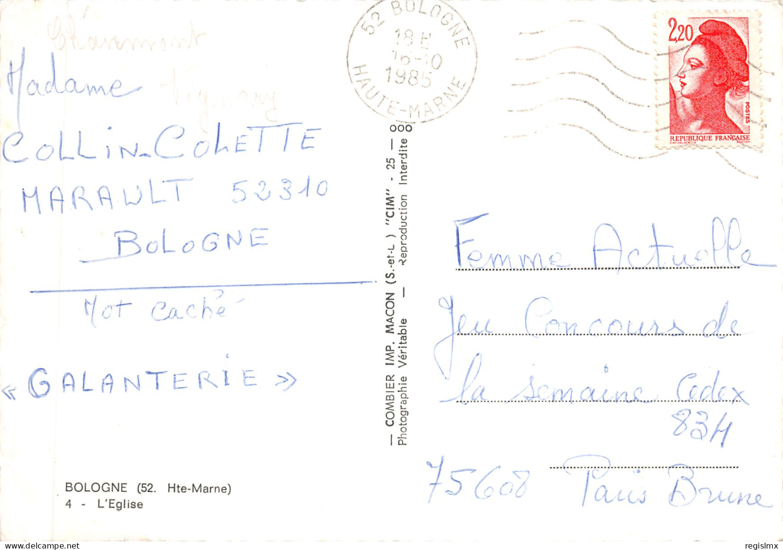 52-BOLOGNE-N°T571-A/0133 - Other & Unclassified