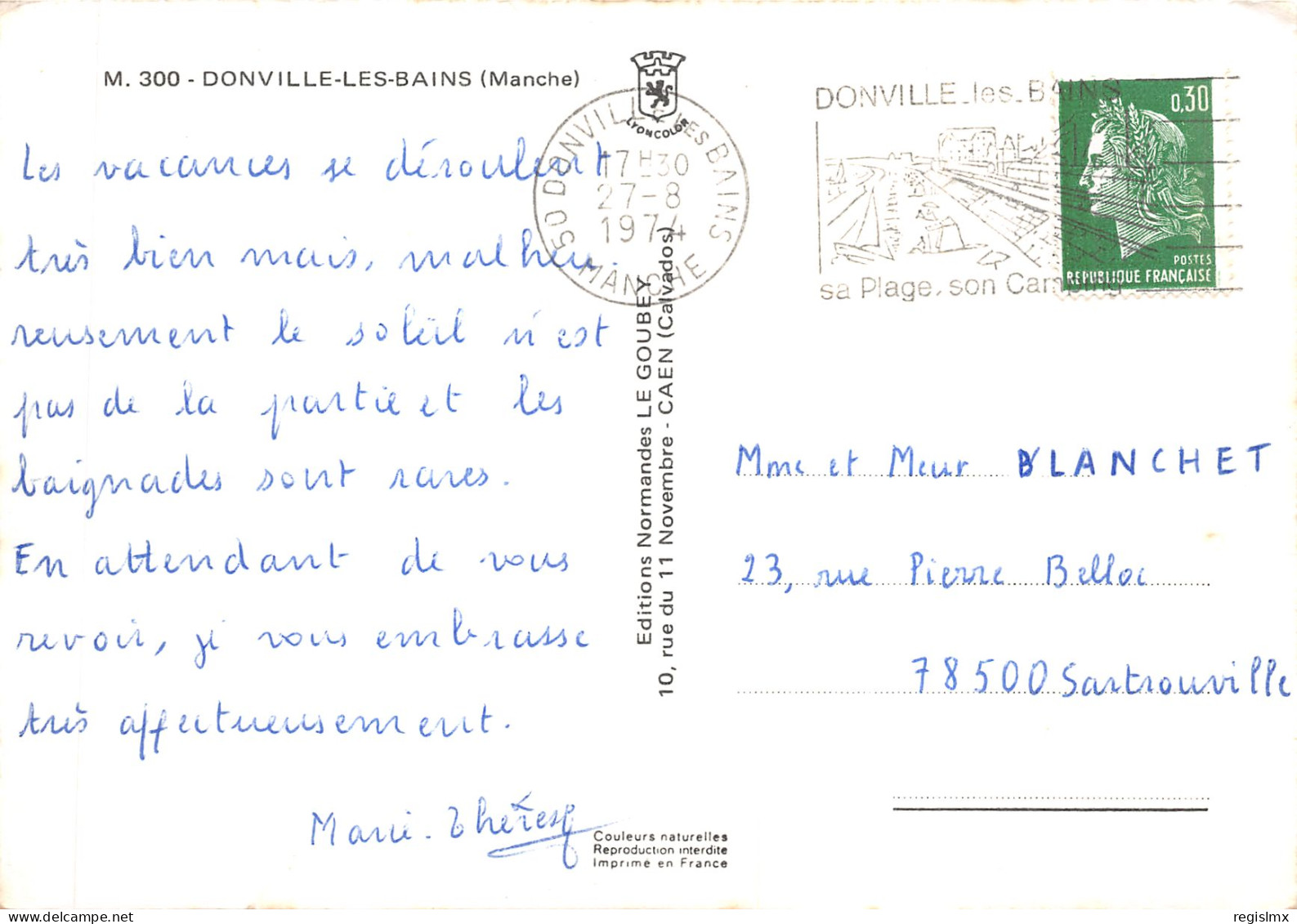 50-DONVILLE LES BAINS-N°T570-D/0253 - Other & Unclassified