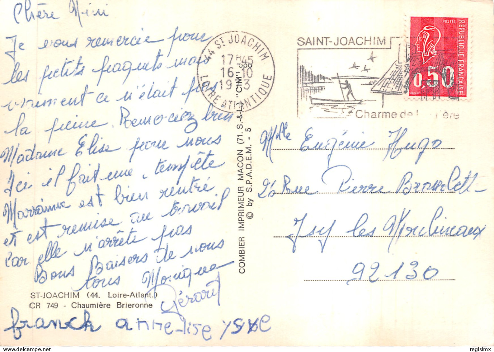 44-SAINT JOACHIM-N°T570-C/0219 - Saint-Joachim
