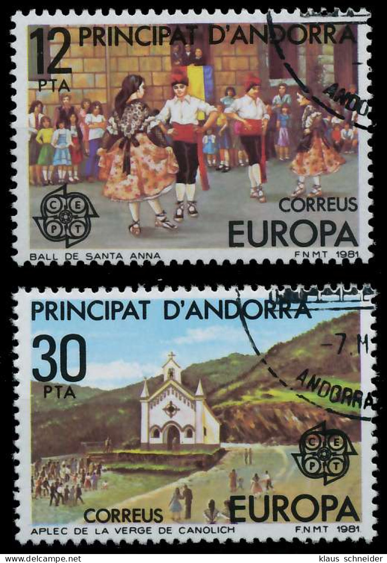 ANDORRA SPANISCHE POST 1980-1989 Nr 138-139 Gestempelt X5A0042 - Usados