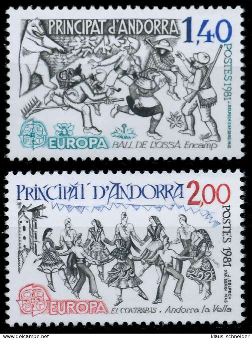 ANDORRA (FRANZ. POST) 1981 Nr 313-314 Postfrisch S1CB2D2 - Unused Stamps