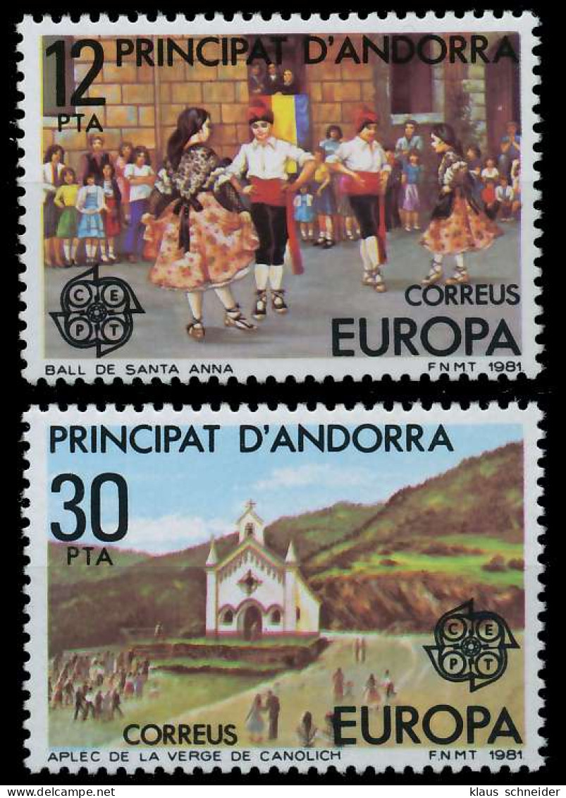 ANDORRA SPANISCHE POST 1980-1989 Nr 138-139 Postfrisch S1CB302 - Unused Stamps