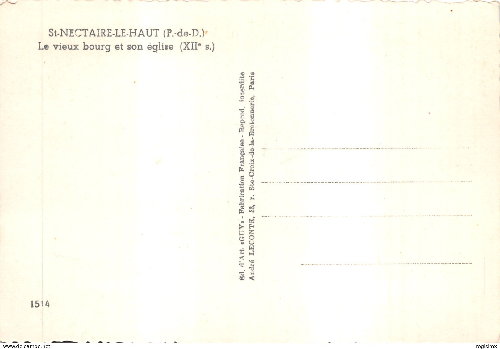 63-SAINT NECTAIRE LE HAUT-N°T571-D/0293 - Other & Unclassified