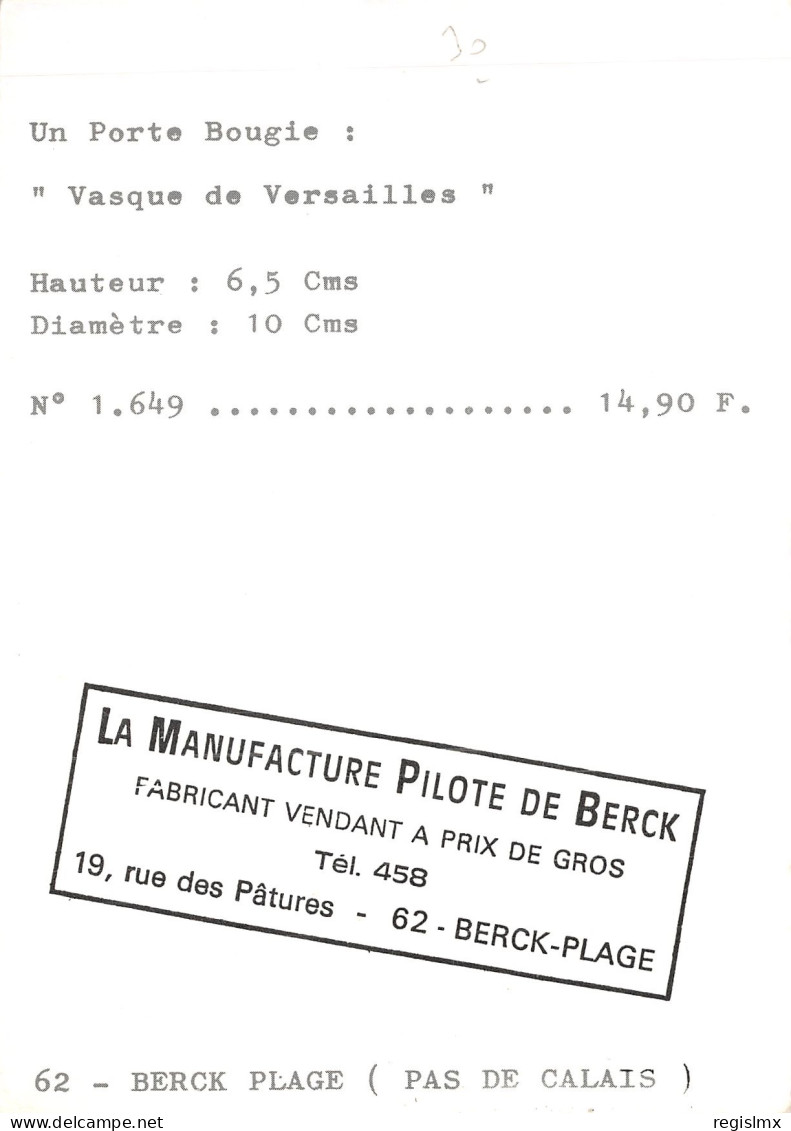 62-BERCK PLAGE-MANUFACTURE PILOTE-BIJOU-N°T571-D/0277 - Berck