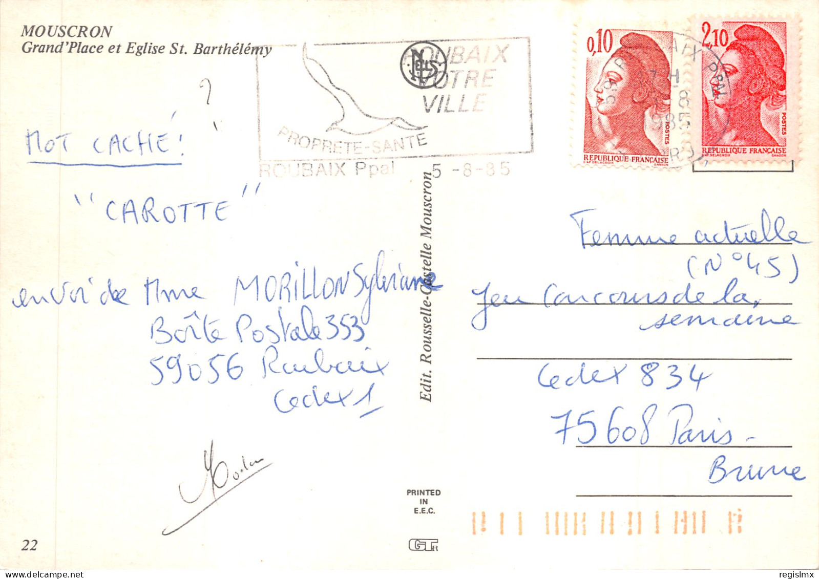 59-MOUSCRON-N°T571-C/0139 - Other & Unclassified