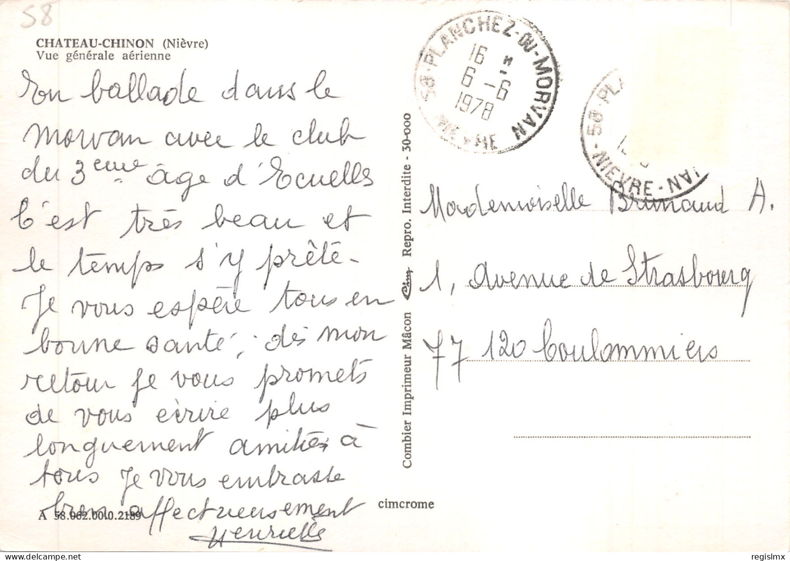58-CHÂTEAU CHINON-N°T571-B/0349 - Other & Unclassified