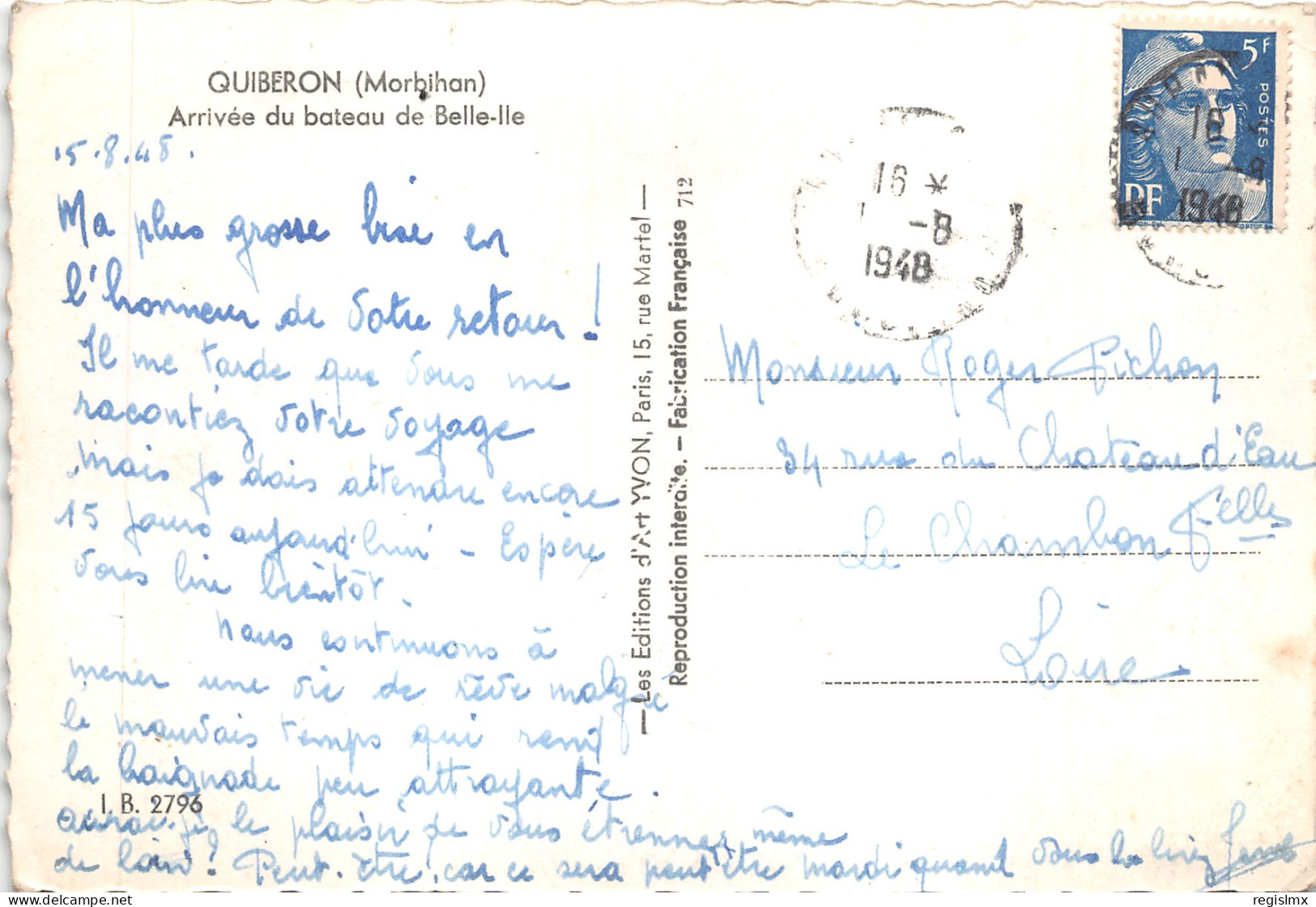 56-QUIBERON-N°T571-B/0165 - Quiberon