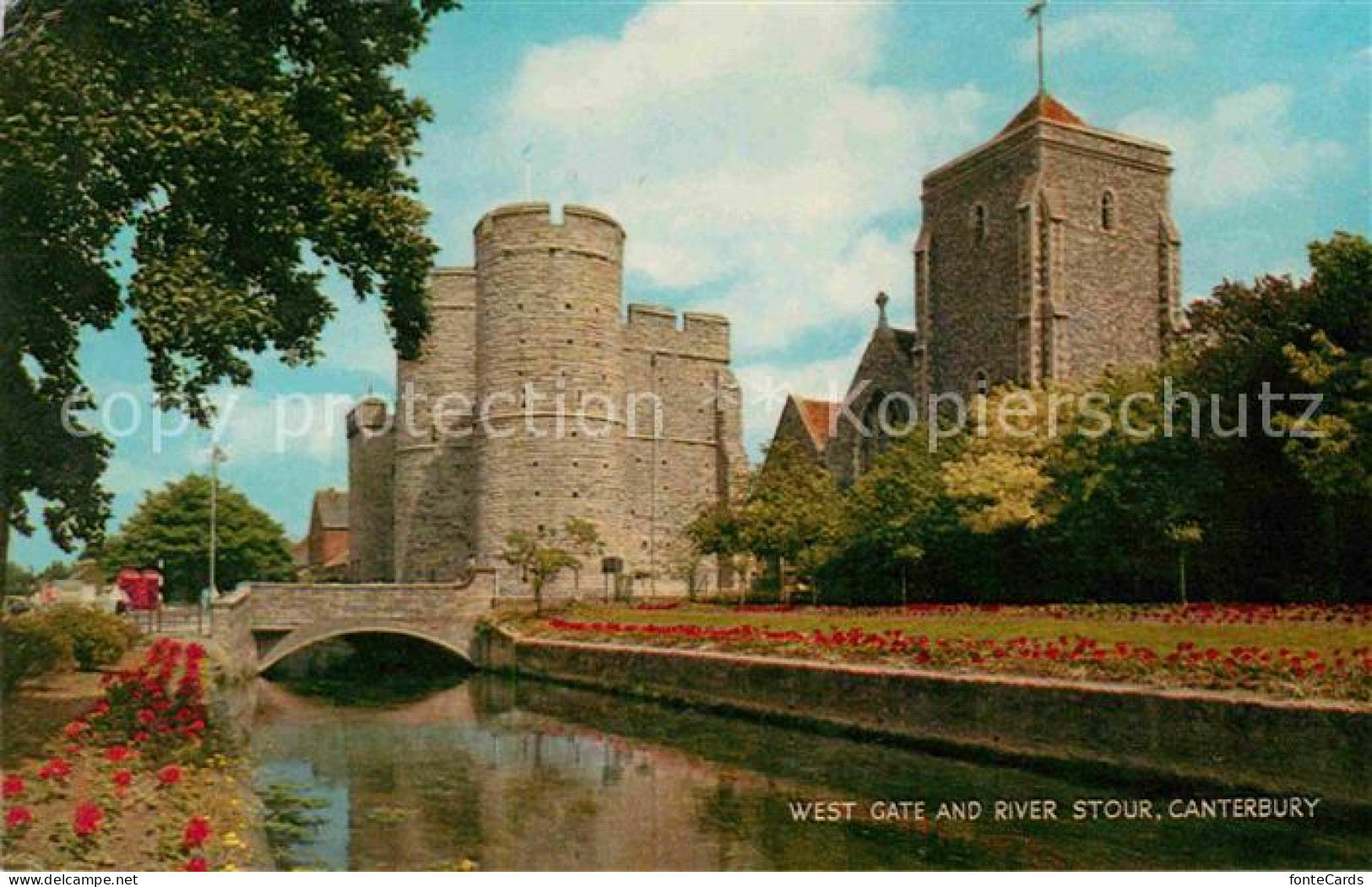 72614782 Canterbury Kent West Gate And River Stour  - Other & Unclassified