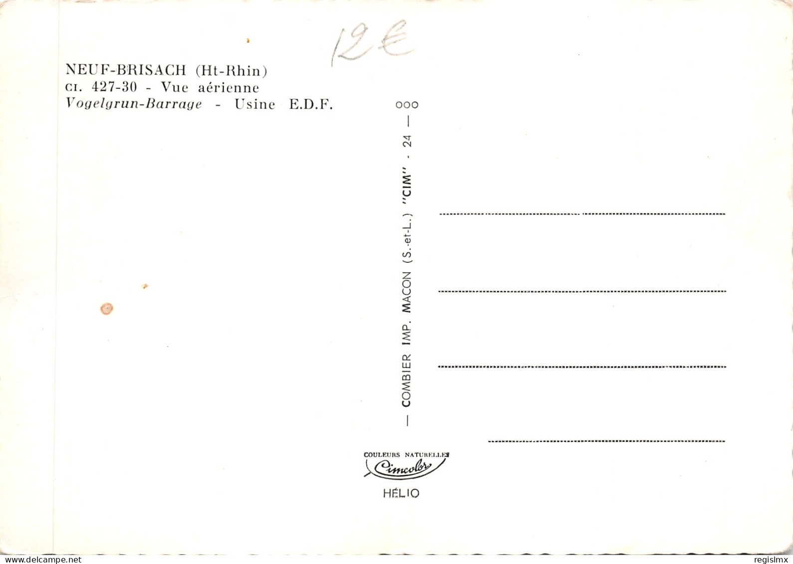 68-NEUF BRISACH-LE BARRAGE-N°T572-C/0105 - Neuf Brisach