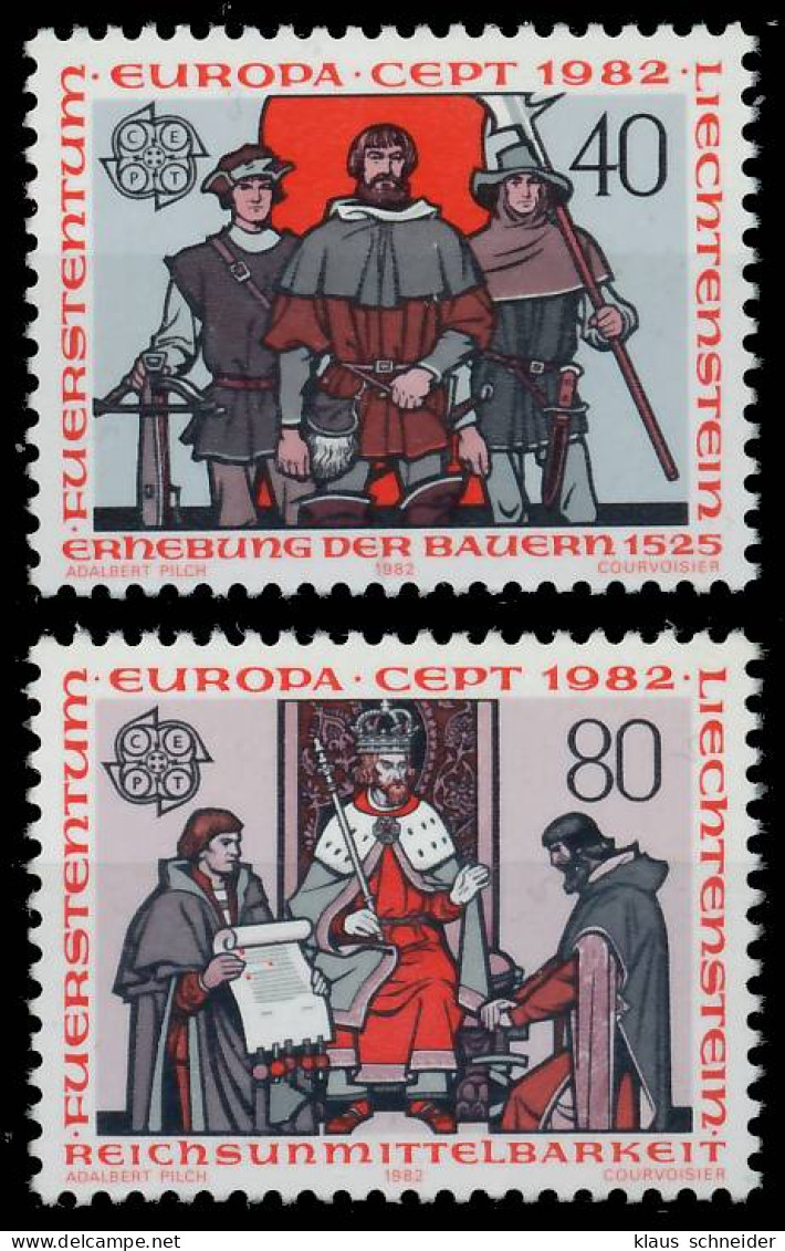 LIECHTENSTEIN 1982 Nr 791-792 Postfrisch S1E4E32 - Nuevos