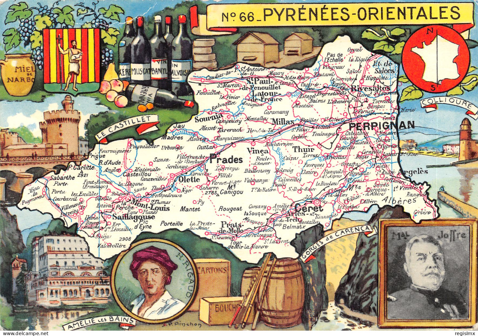 66-PANORAMA DES PYRENEES ORIENTALES-N°T572-B/0241 - Other & Unclassified