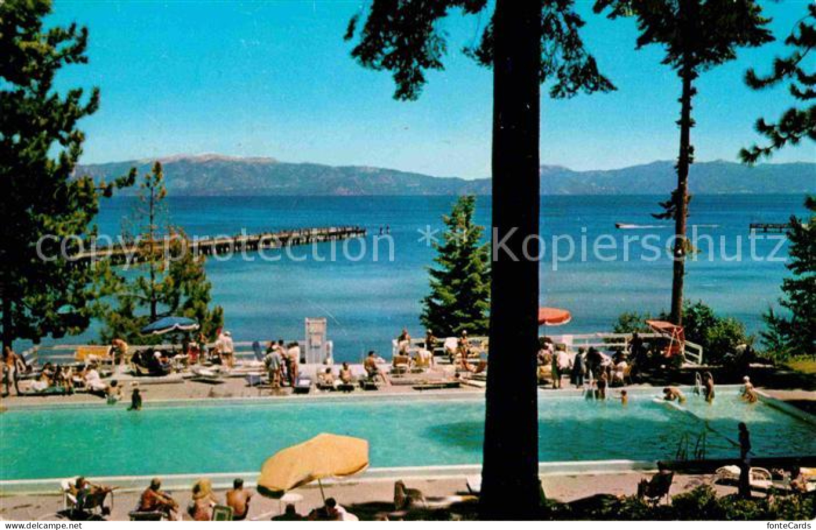 72614748 Lake_Tahoe_California Bathing At A Lake Side Resort - Other & Unclassified