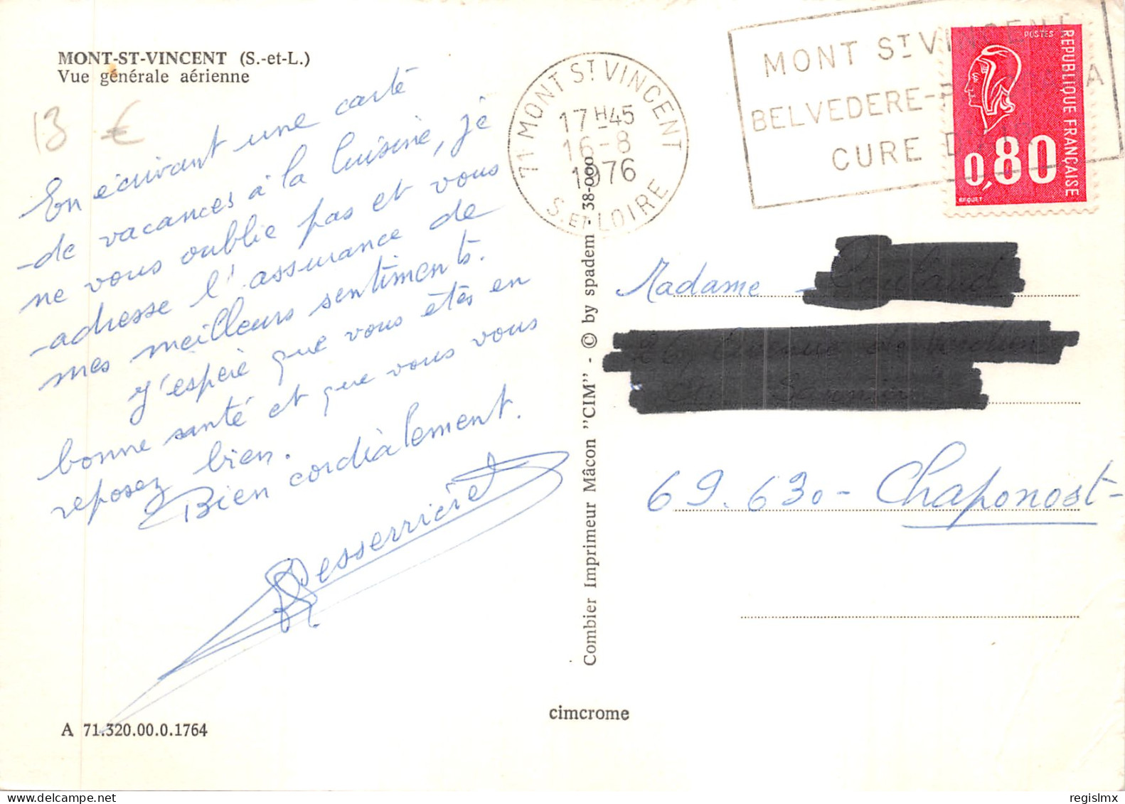 71-MONT SAINT VINCENT-N°T573-A/0285 - Other & Unclassified