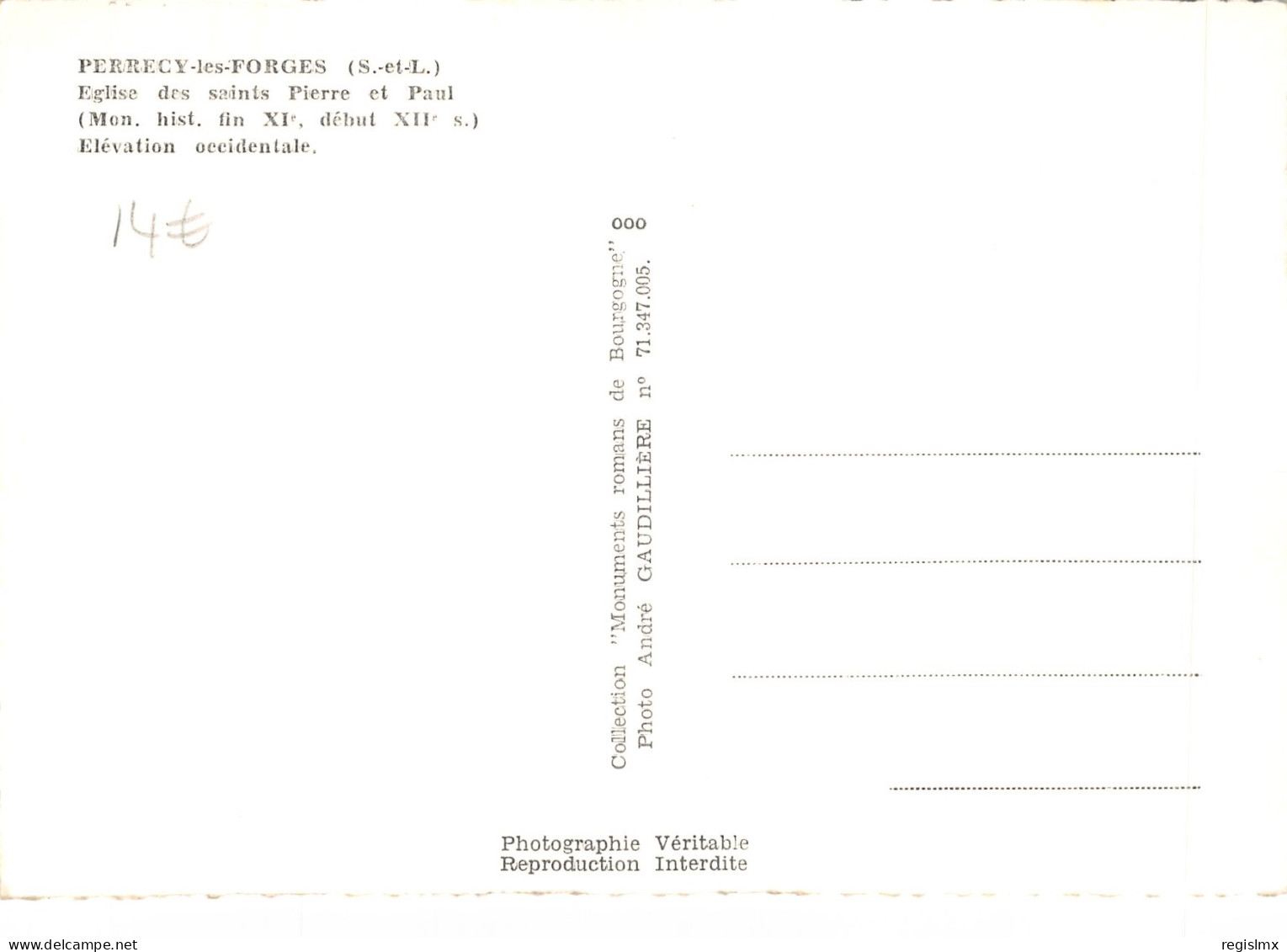 71-PERRECY LES FORGES-N°T573-A/0235 - Other & Unclassified