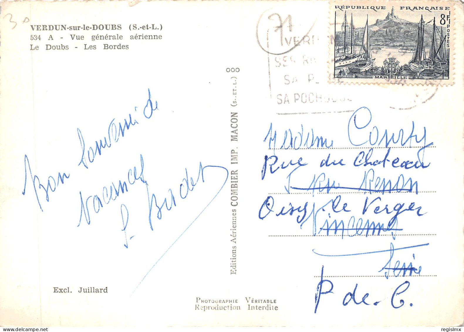 71-VERDUN SUR LE DOUBS-N°T572-D/0141 - Other & Unclassified