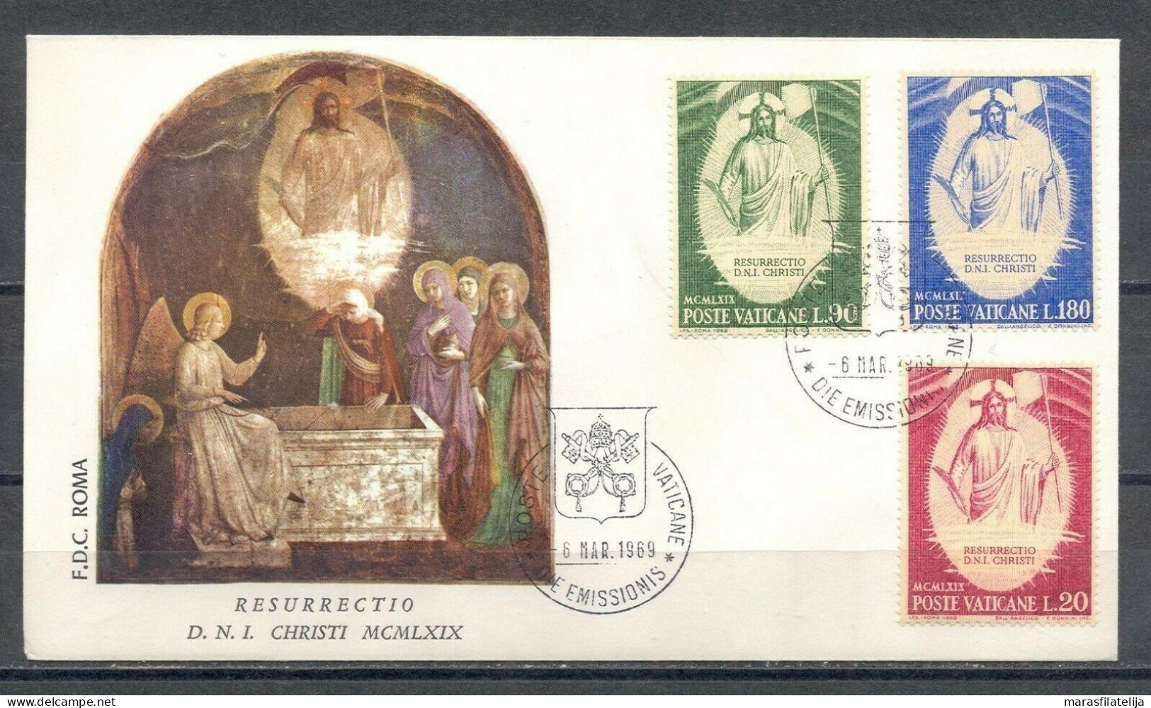 Vatican 1969, Easter, FDC - Sonstige & Ohne Zuordnung