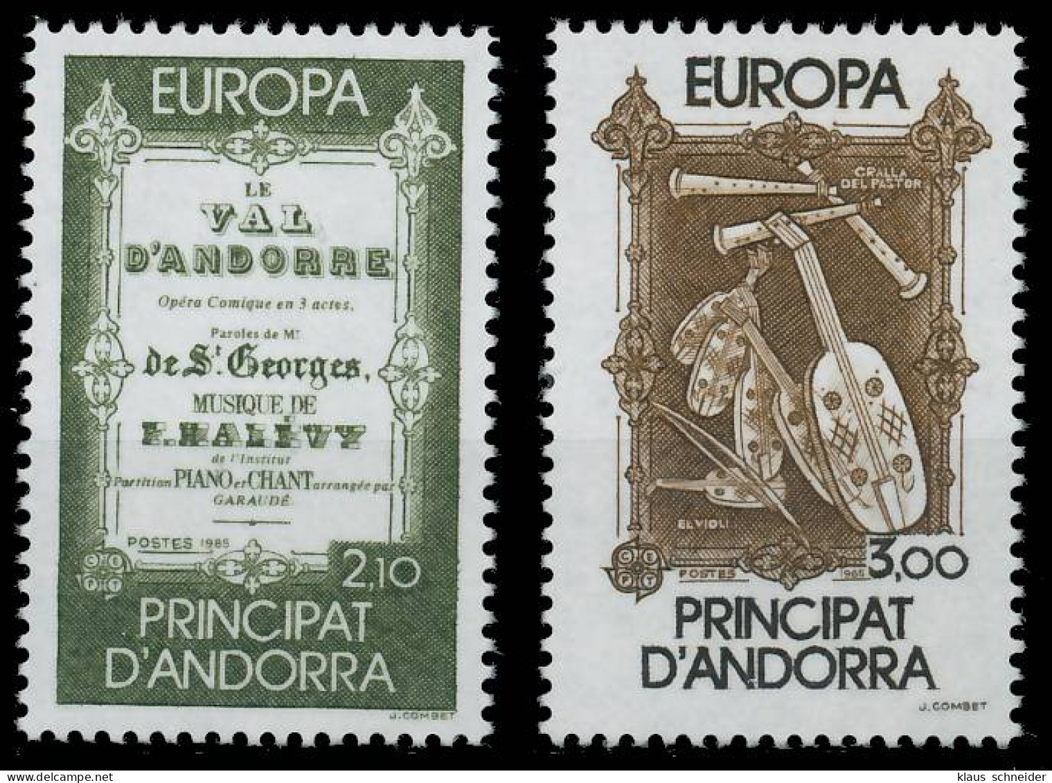 ANDORRA (FRANZ. POST) 1985 Nr 360-361 Postfrisch S1F0BC2 - Ongebruikt