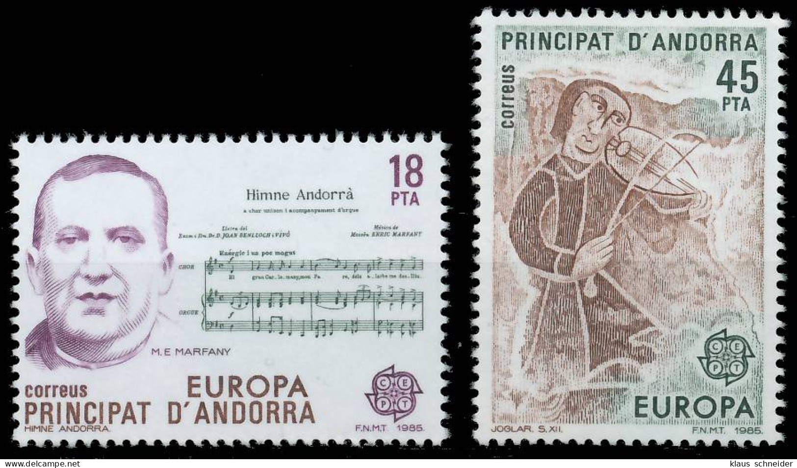 ANDORRA SPANISCHE POST 1980-1989 Nr 181-182 Postfrisch X5BE9EA - Neufs