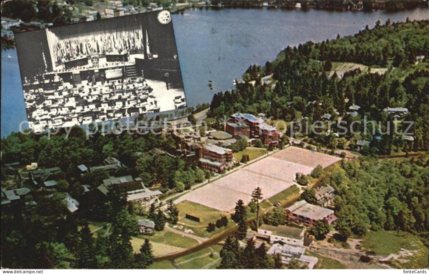 72613524 Lake_Placid_New_York Lake Placid Club With Mirror Lake Air View - Autres & Non Classés