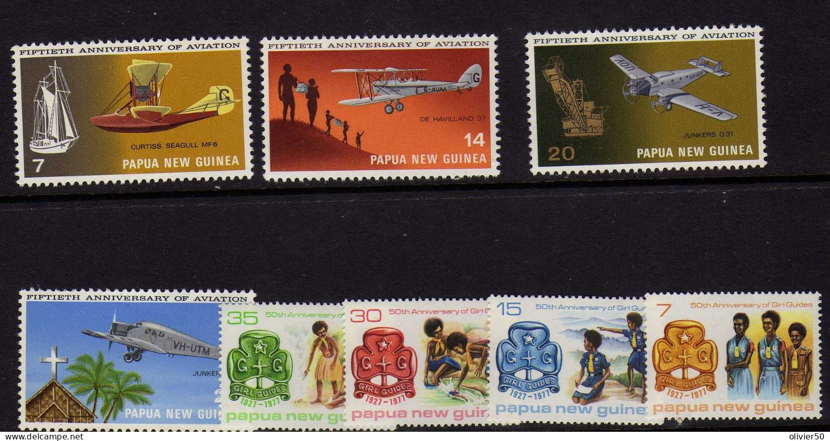 PNG - 1977 - Aviation - Girls Guides - Neufs** - MNH - Papua Nuova Guinea