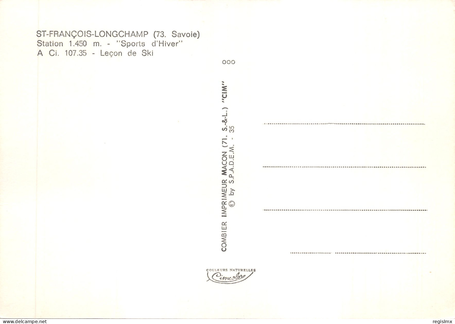 73-SAINT FRANCOIS LONGCHAMP-N°T573-B/0307 - Autres & Non Classés