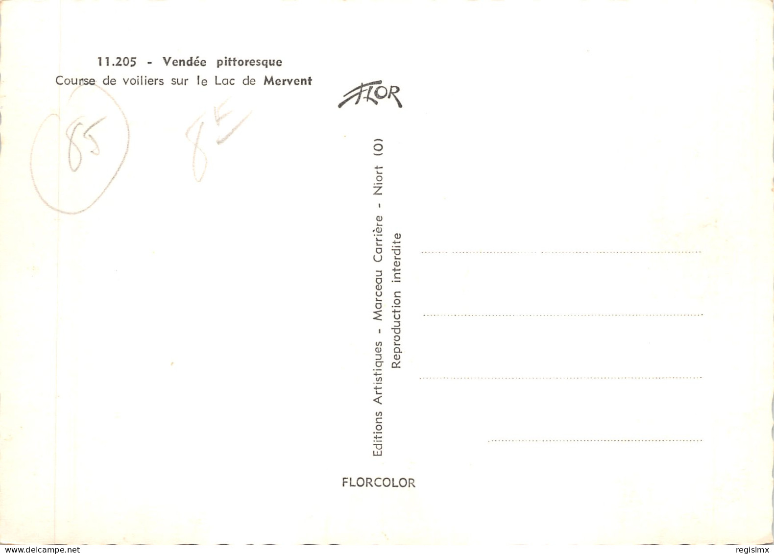 85-MERVENT-LE LAC-N°T574-C/0369 - Other & Unclassified