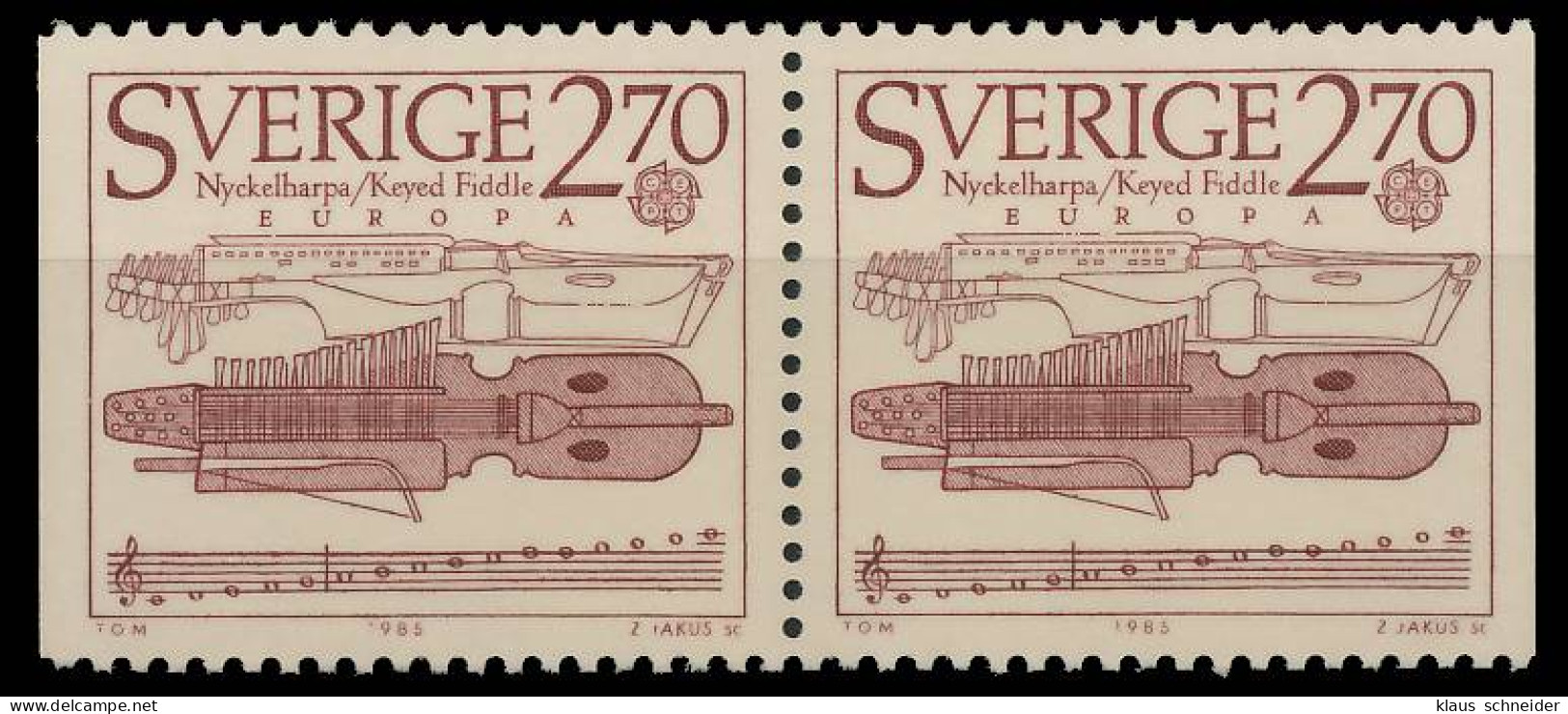 SCHWEDEN 1985 Nr 1329Dl Und Dr Postfrisch WAAGR PAAR X5BECEE - Unused Stamps