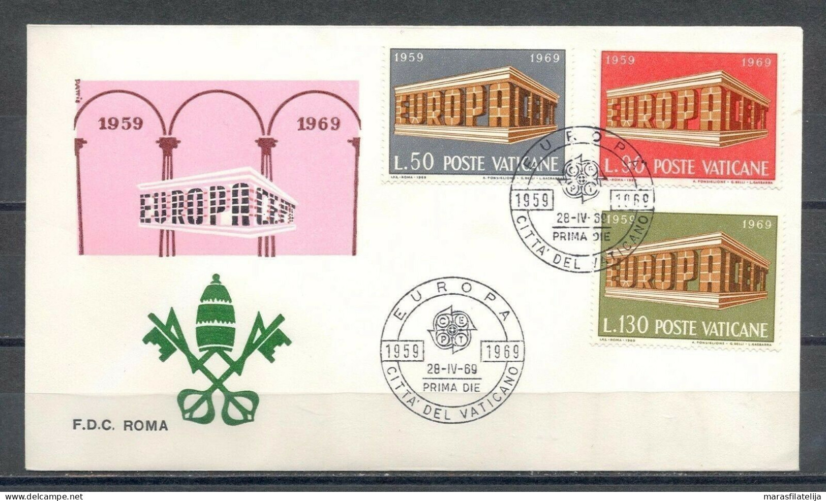 Vatican 1969, Europa CEPT, FDC - Andere & Zonder Classificatie