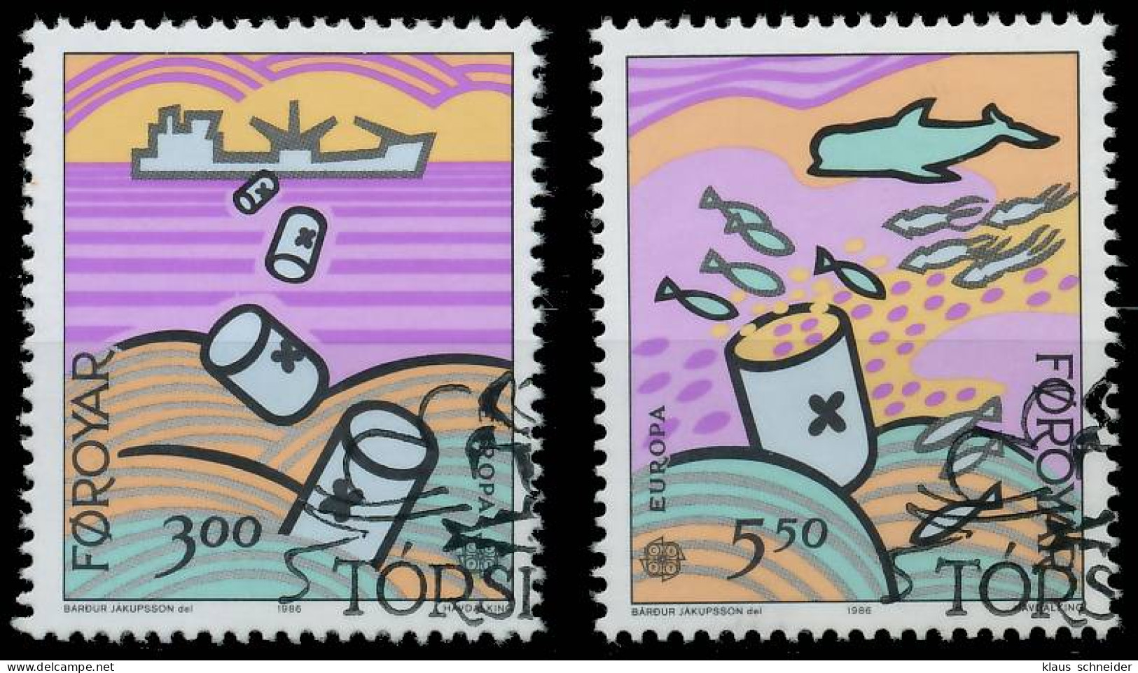 FÄRÖER 1986 Nr 134-135 Gestempelt X5C5F8E - Islas Faeroes