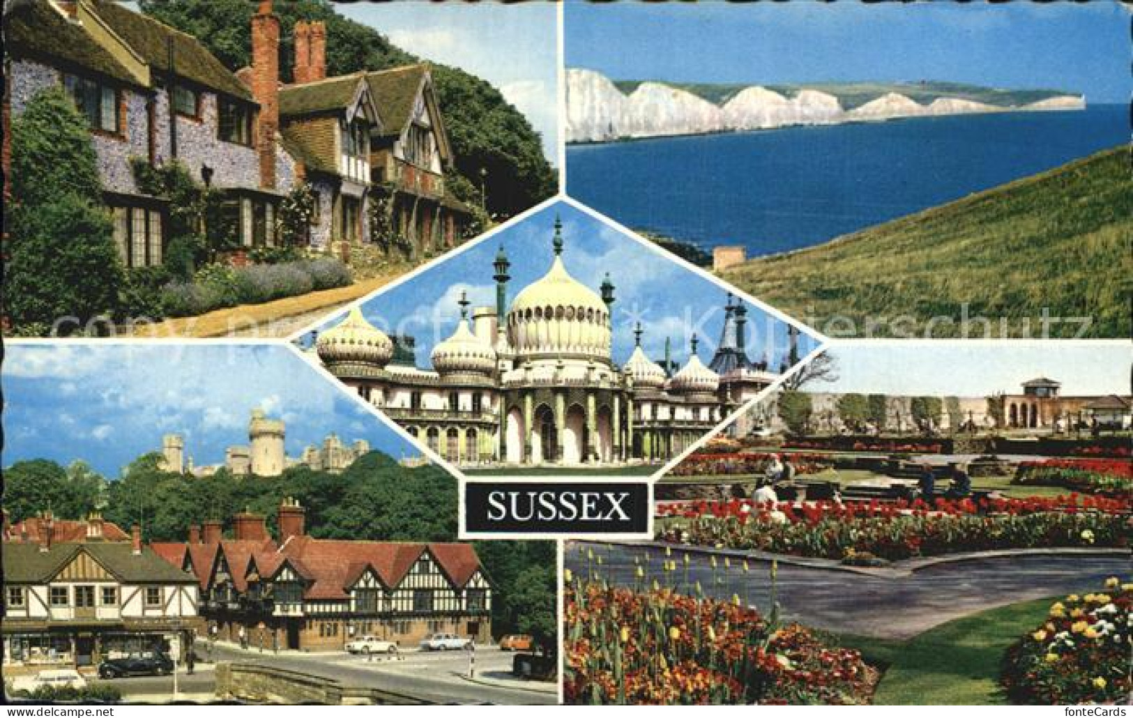 72608685 Sussex Seven-Sisters Tudor-Cottages Royal-Pavilion Sussex - Autres & Non Classés