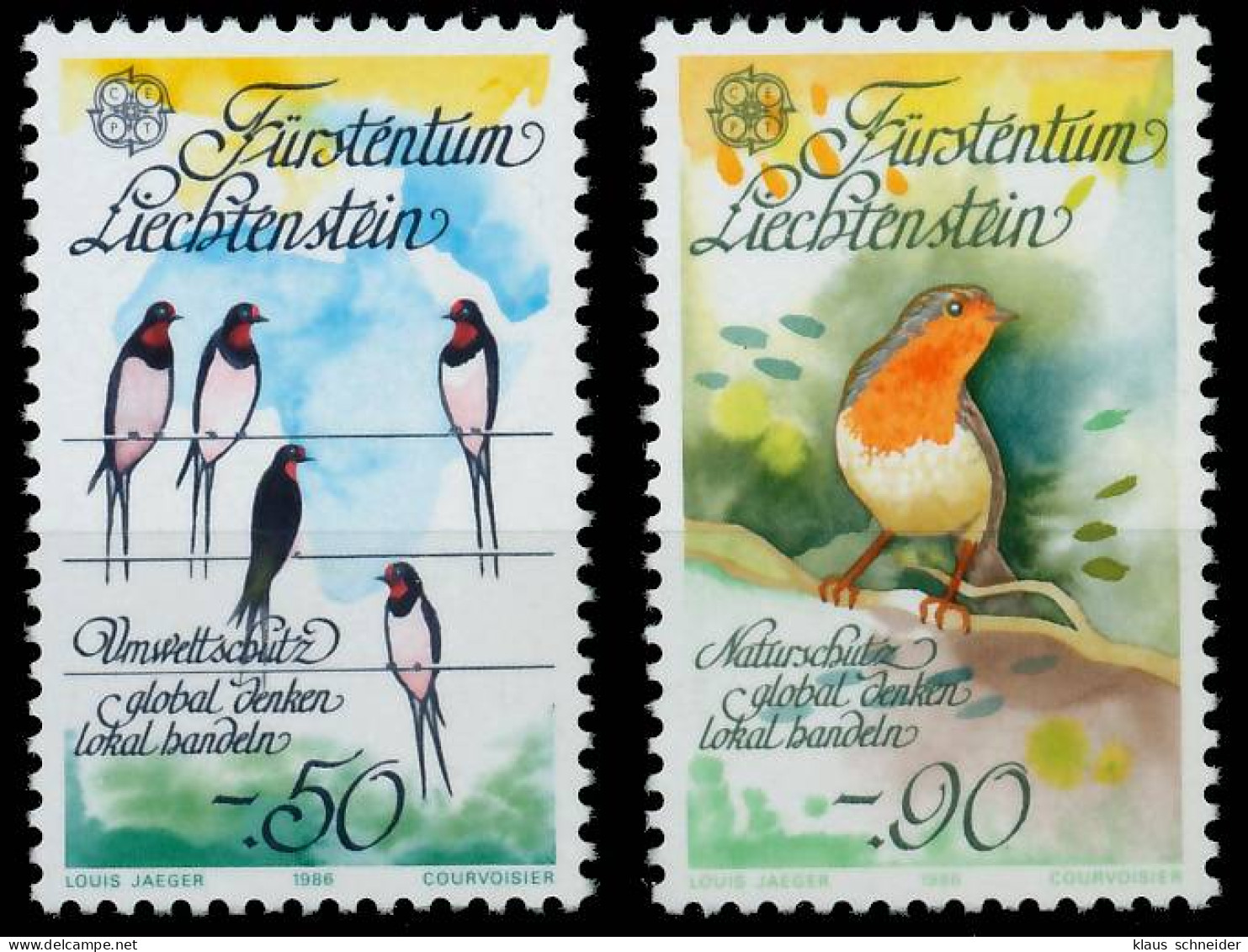 LIECHTENSTEIN 1986 Nr 893-894 Postfrisch S1F5B7E - Unused Stamps