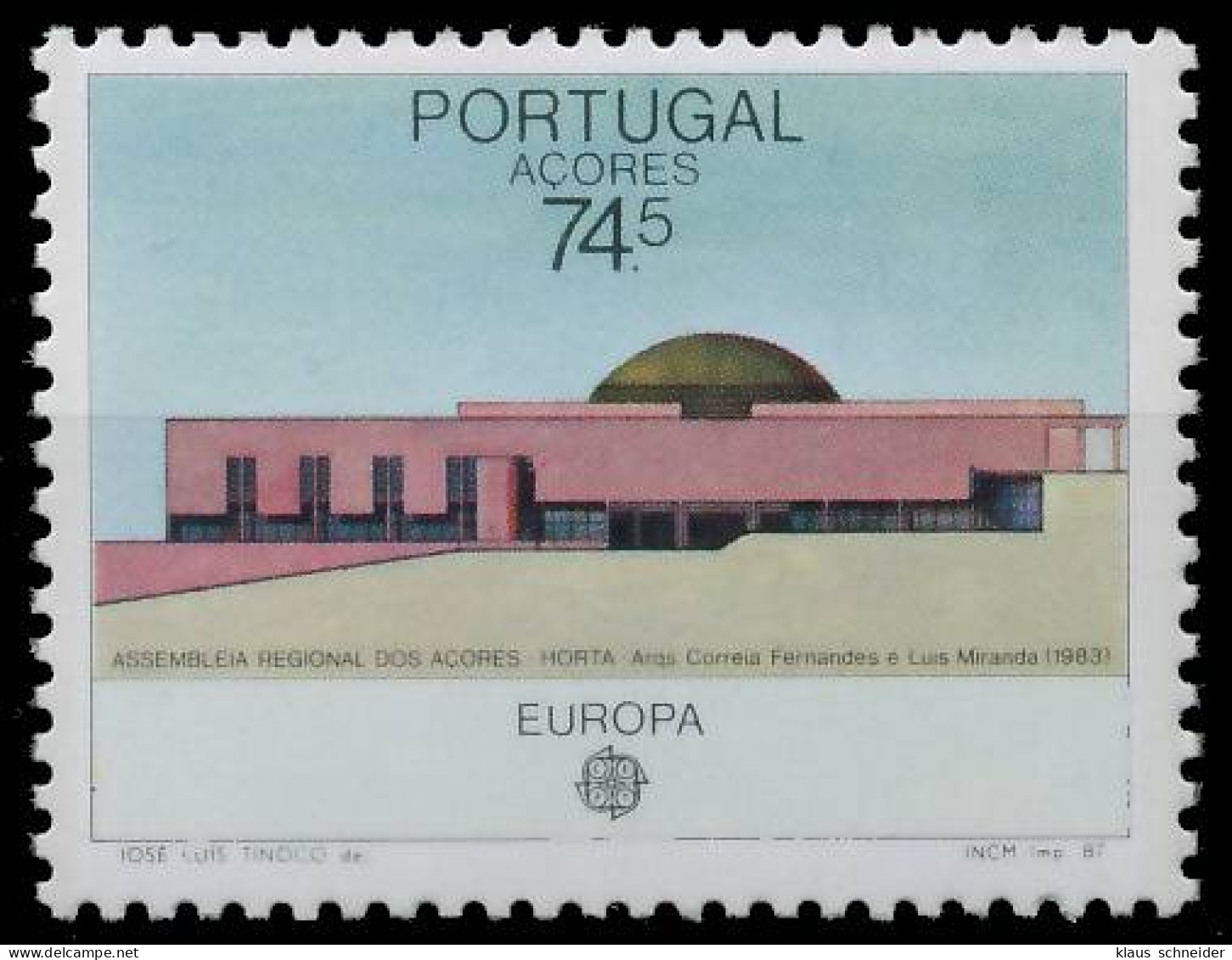 AZOREN 1980-1989 Nr 383 Postfrisch S1F60D2 - Açores