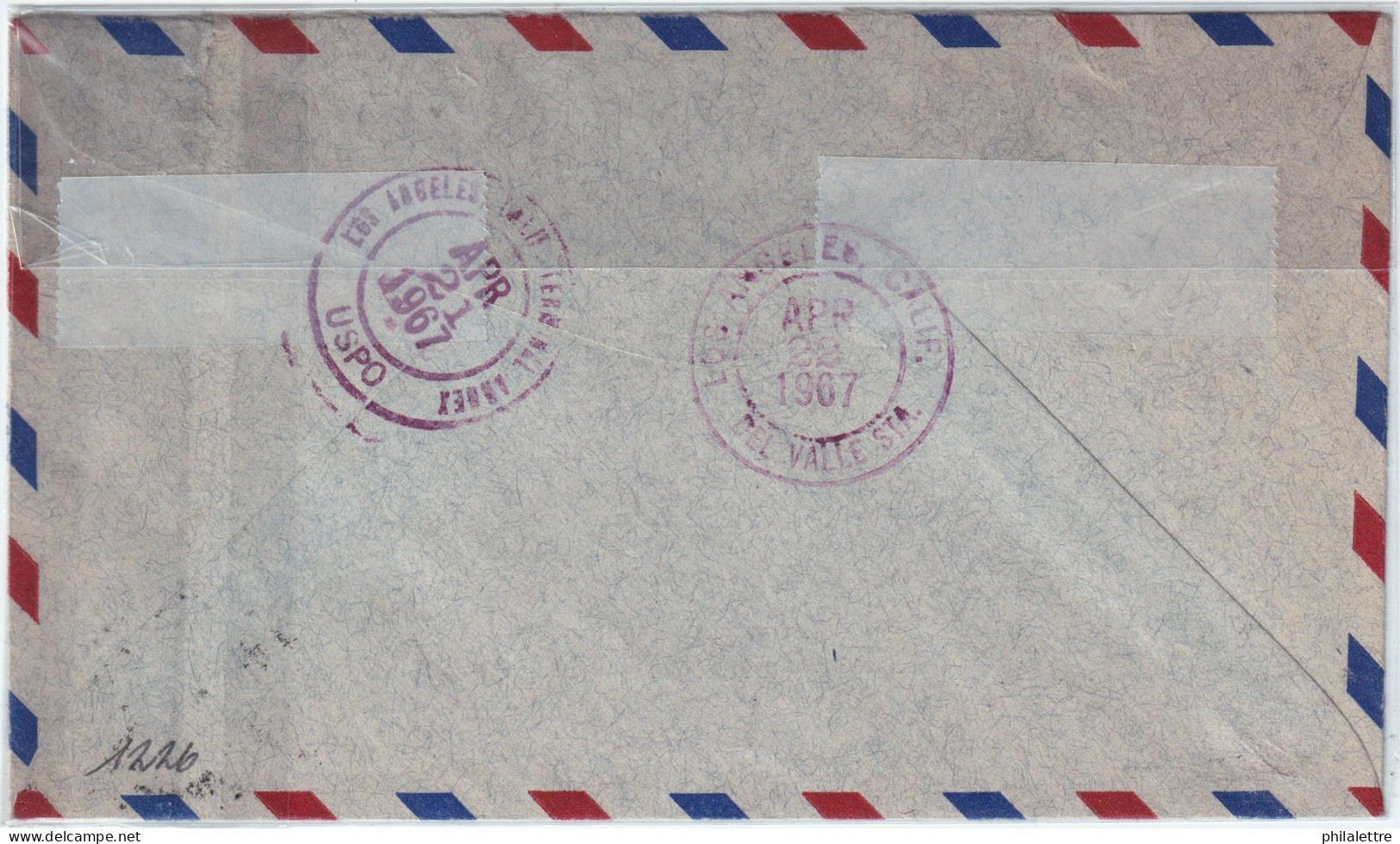 ESPAGNE / ESPAÑA - 1967 3xEd.1161 Sobre Carta Certificada Por Avion De LAS PALMAS (Canarias) A Los EE.UU. - Briefe U. Dokumente