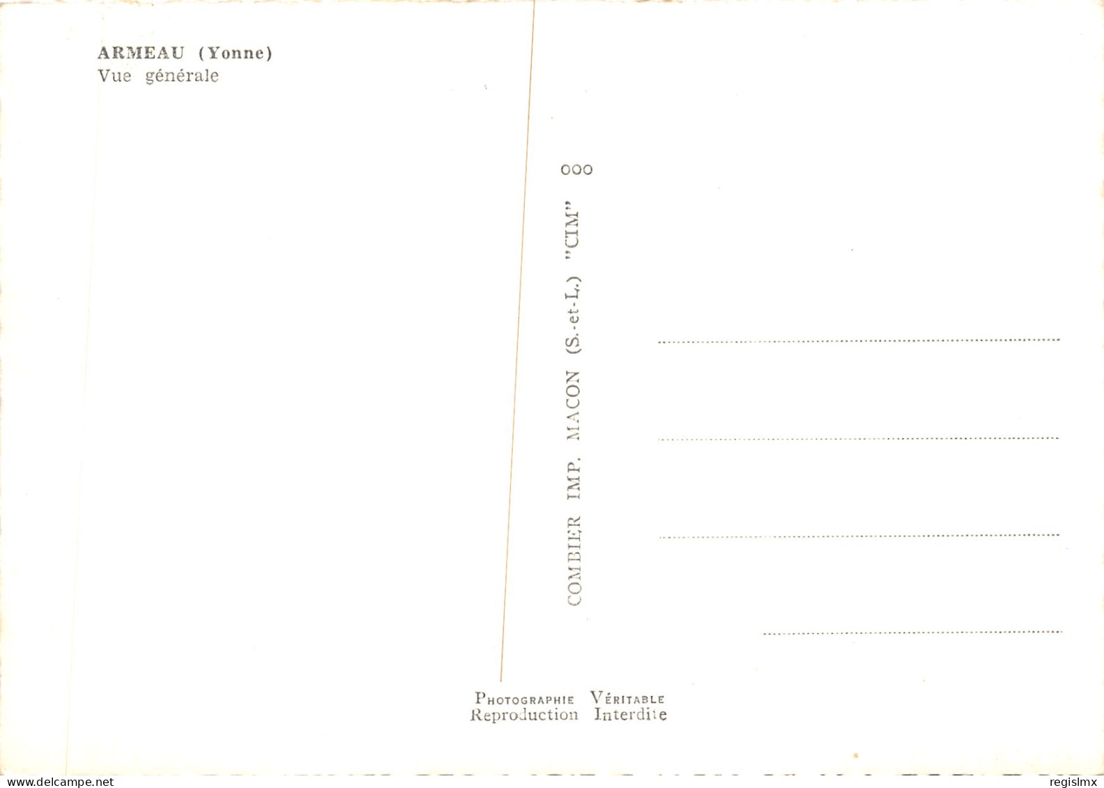 89-ARMEAU-N°T574-D/0379 - Autres & Non Classés