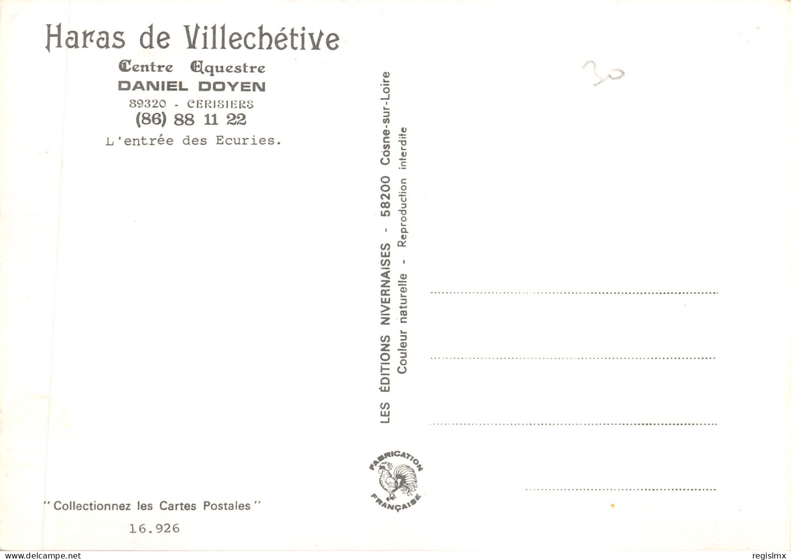 89-CERISIERS-HARAS DE VILLECHETIVE-N°T574-D/0369 - Cerisiers