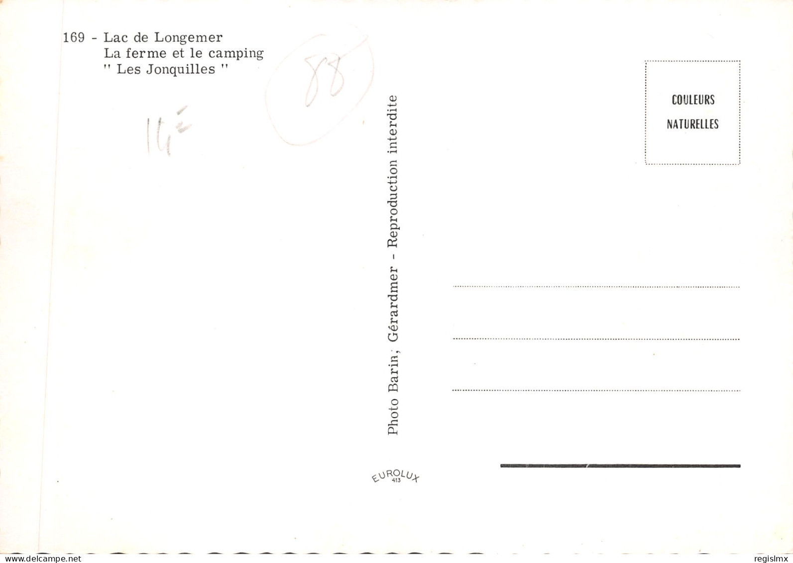 88-LAC DE LONGEMER-FERME LES JONQUILLES-N°T574-D/0353 - Other & Unclassified