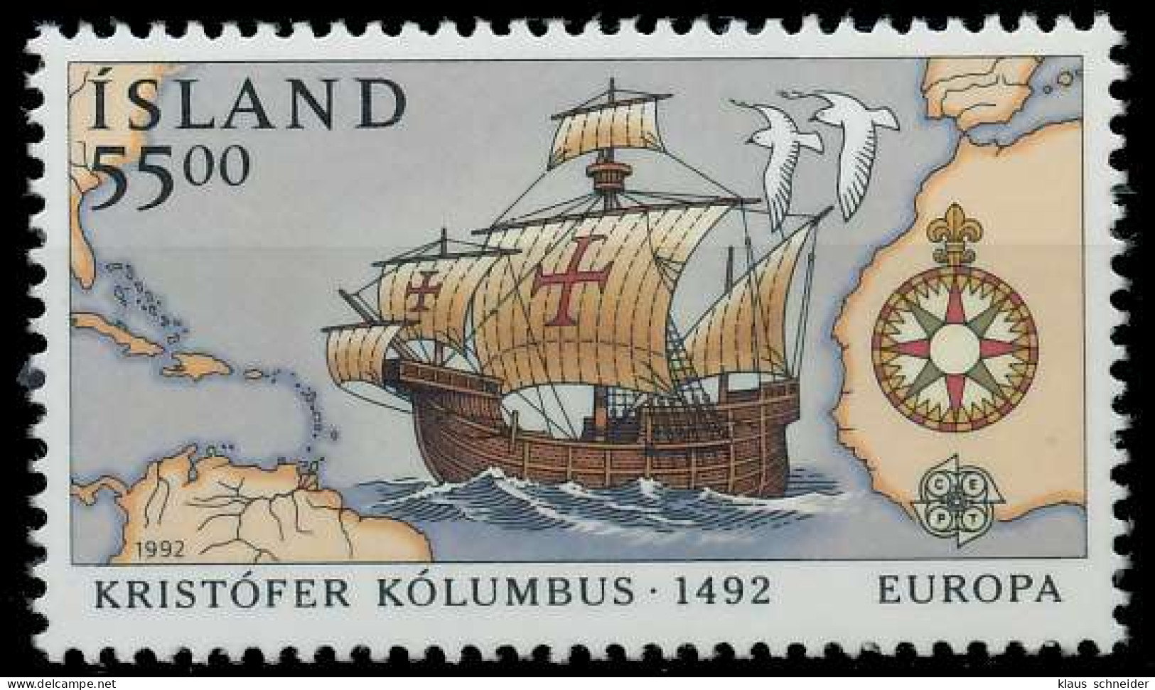 ISLAND 1992 Nr 763 Postfrisch S207342 - Ungebraucht