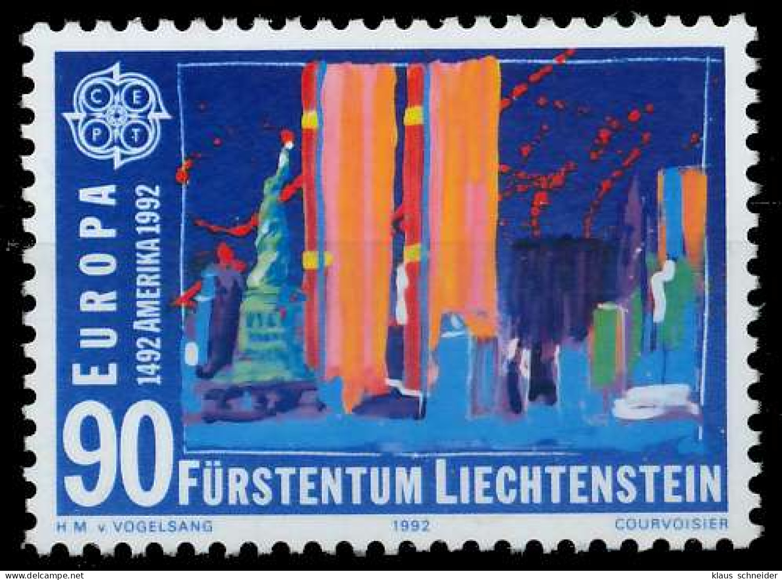 LIECHTENSTEIN 1992 Nr 1034 Postfrisch S207416 - Nuevos