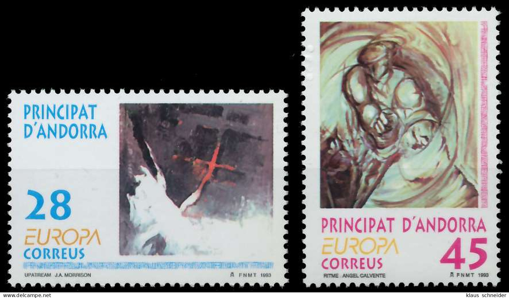 ANDORRA SPANISCHE POST 1990-2000 Nr 232-233 Postfrisch S20A8DA - Unused Stamps