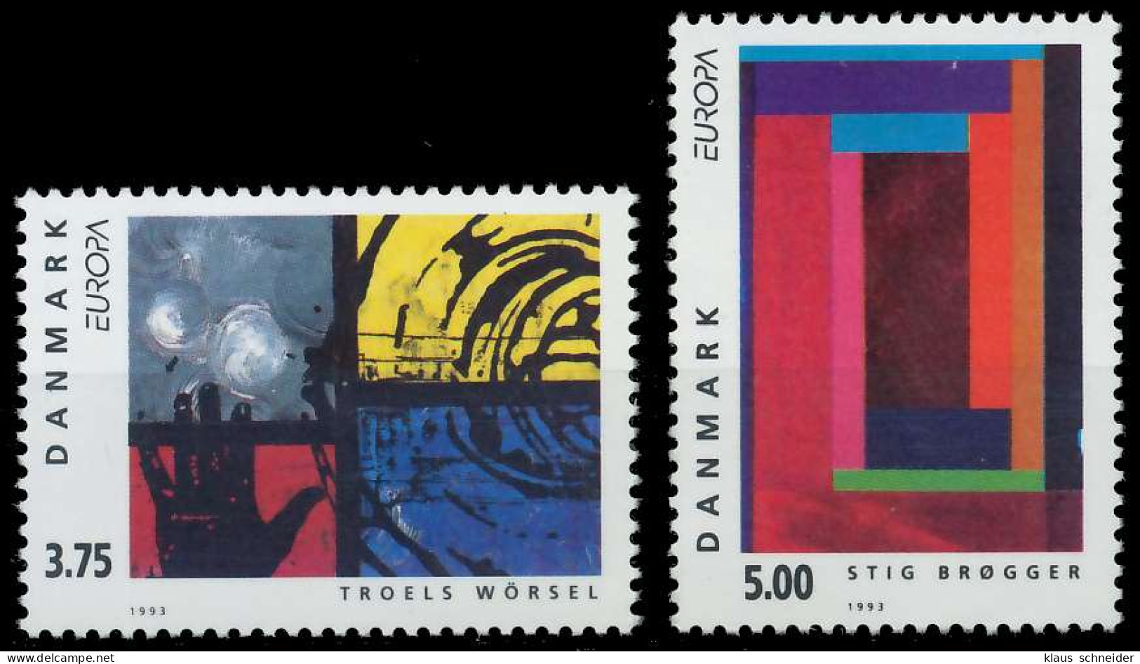 DÄNEMARK 1993 Nr 1052-1053 Postfrisch S20A956 - Ungebraucht