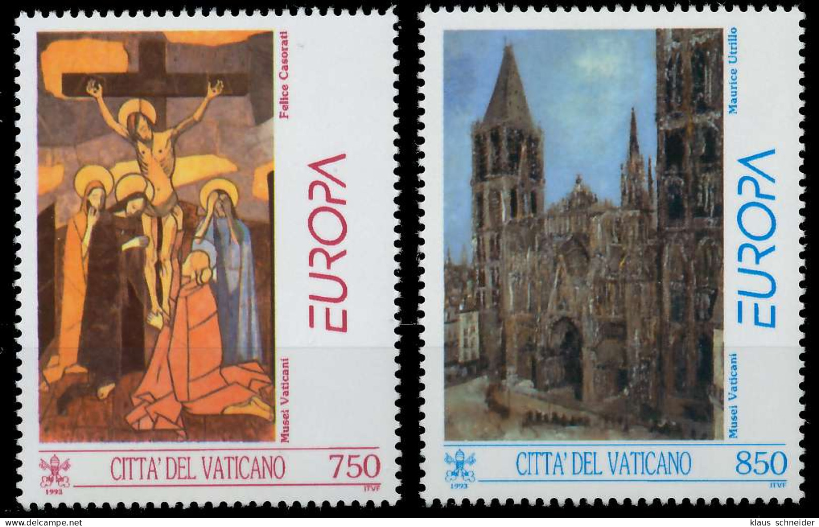 VATIKAN 1993 Nr 1099-1100 Postfrisch S20AF0E - Unused Stamps