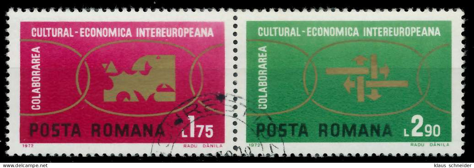 RUMÄNIEN 1972 Nr 3020 Und 3021 Gestempelt WAAGR PAAR X5EAD72 - Used Stamps